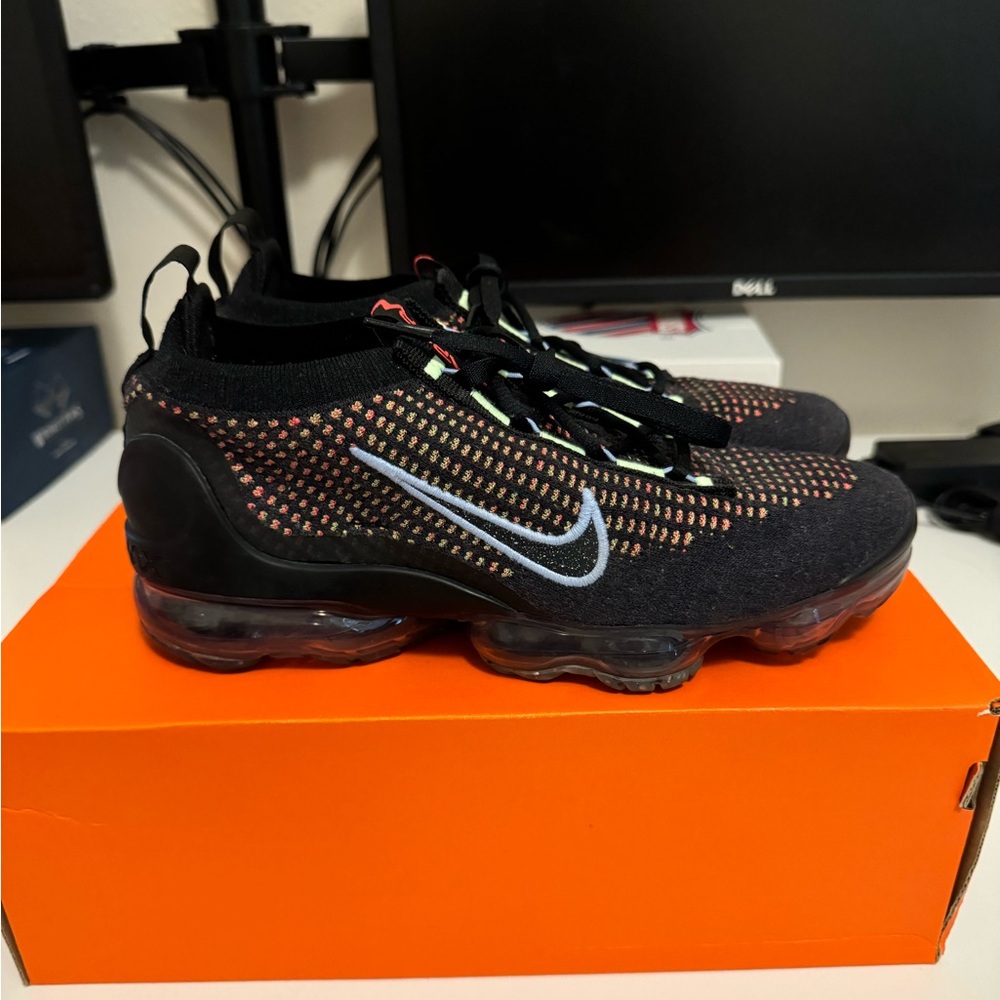 Nike AIR VAPORMAX 2021 FK Multi Color Black Lime Glow Size WMS 8.5 EUR 40 M 7